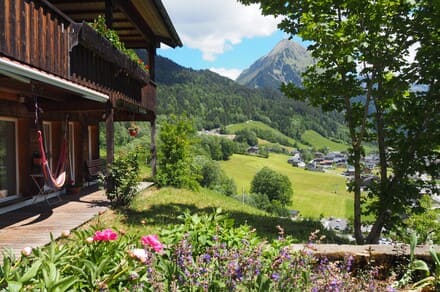 Ausblick Sommerurlaub Schoppernau Bregenzerwald