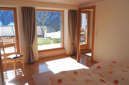 Gästezimmer Ausblick Schoppernau Bregenzerwald