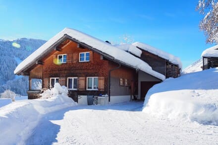 Sonne Winterurlaub Ferienwohnung Schoppernau Bregenzerwald